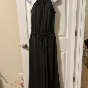 NWT Three Bird Nest Charcoal Knit Halter Jumpsuit